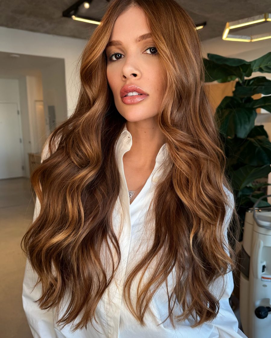 Copper brunette color result by Nayara Magalhães